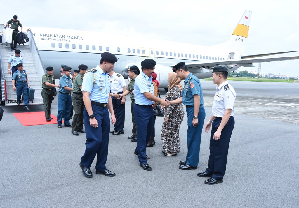 Panglima TNI Tiba di Paya Lebar Air Force Base....🙏🏾😎🇲🇨 #Kunker