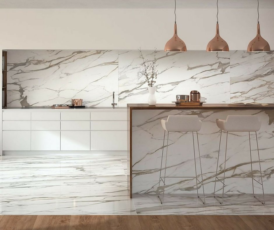 EuroTileStone's tweet image. Go glam with marble slabs. #design #kitchendesign #slabs #EuroTile