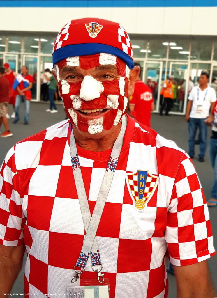 SamsungIndia's tweet photo. As the festival of football winds down, we continue to bring you the most colorful fan moments from Russia, captured through the lens of #GalaxyS9. With only #BEL #FRA #ENG and #CRO left in the fray to be crowned champions, tell us your prediction on the final two teams. https://t.co/5QiU7Ryjma