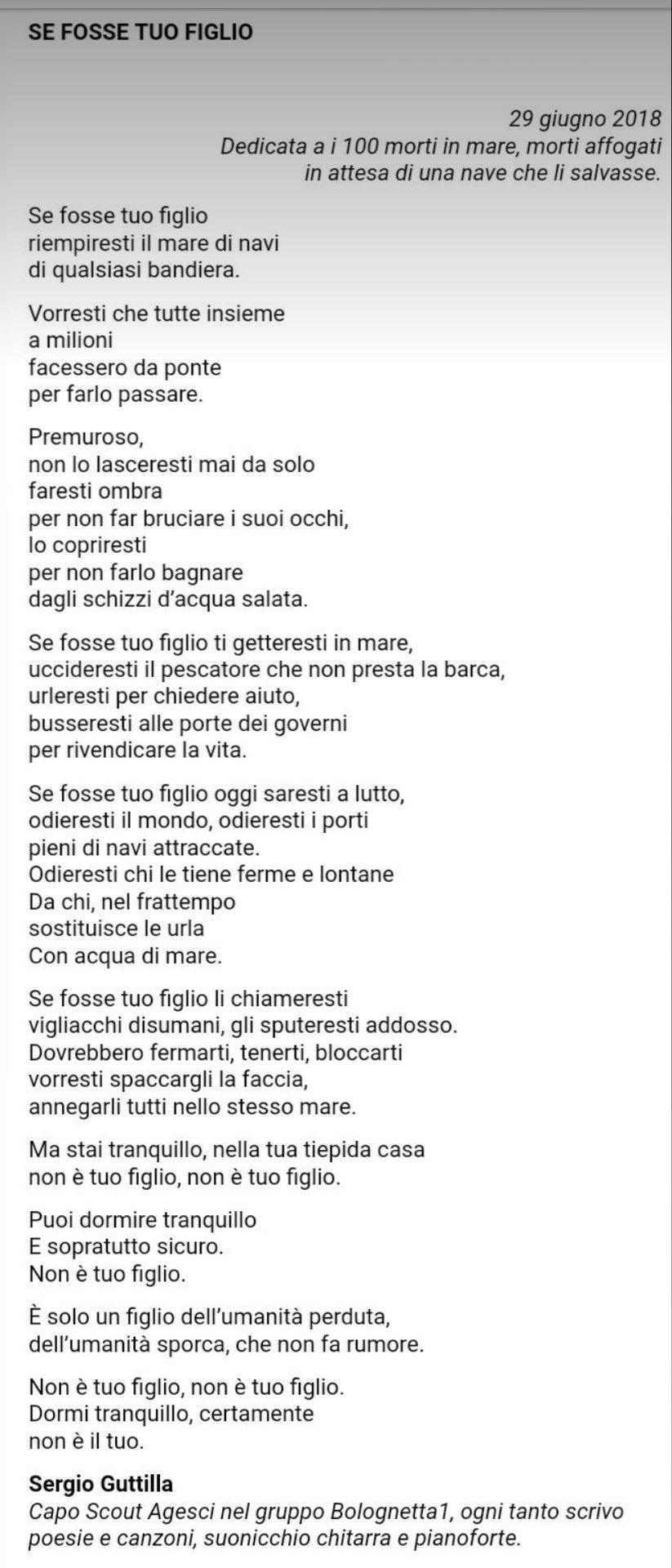 Sergio Casali Se Fosse Tuo Figlio Rifugiati Migranti