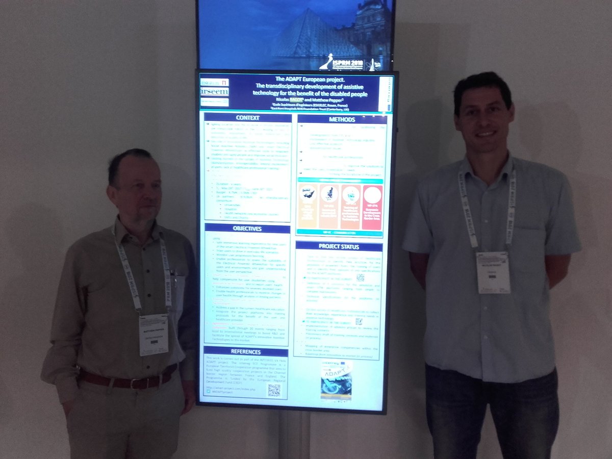 NicolasRagot2's tweet image. #ADAPTproject  in the spotlight at ISPRM 2018! Very enthousiastic session about intelligent powered wheelchair and VR simulator leaded by @HelierPole ! @HelierPole @GroupeESIGELEC @upjv @neurorehabkent @Channel_Manche