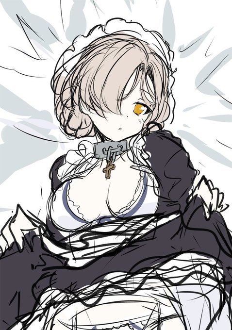 シェフィールド抱き枕ラフ。夏コミで頒布予定ですが結構ギリギリなので頑張らねば・・・ 