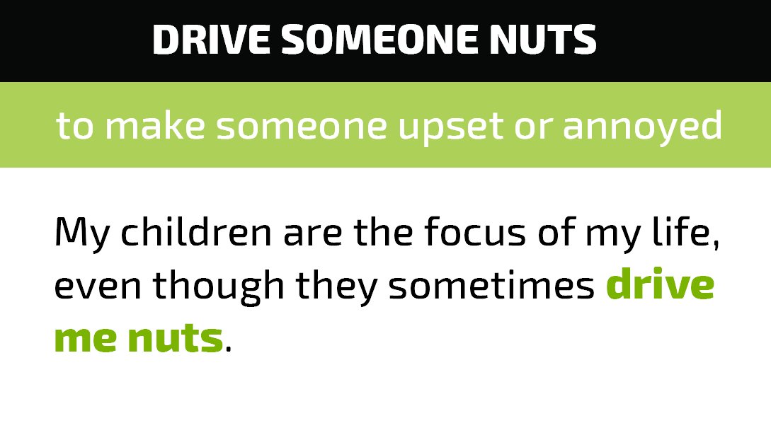 DRIVE ME NUTS ! #EnglishIdiom #ImparaInglese #drivemenuts #English #Languages #expression