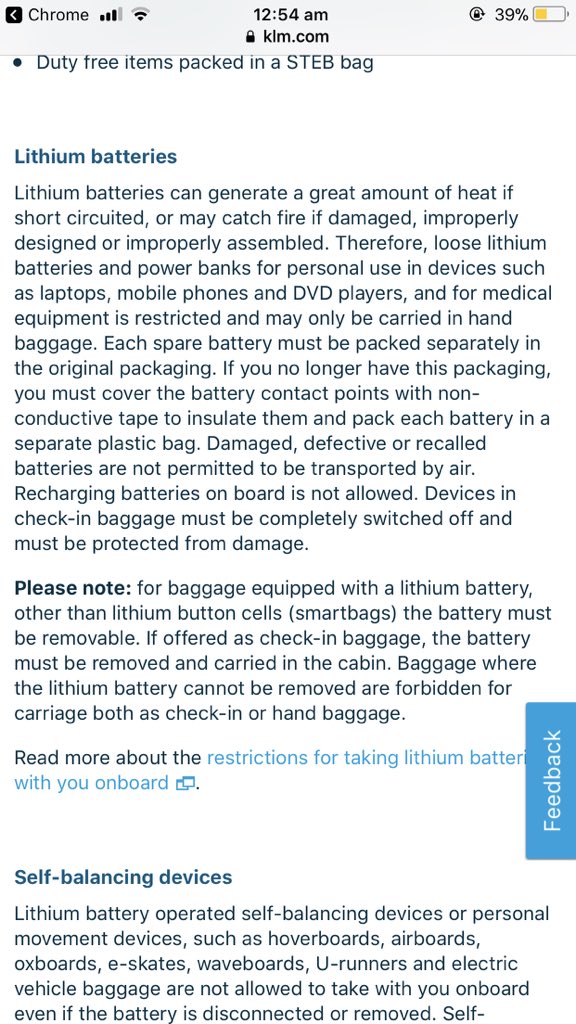 on Twitter: "@C04220053 In case the powerbank separate these must be individually protected inside the hand luggage prevent a short circuit." / Twitter