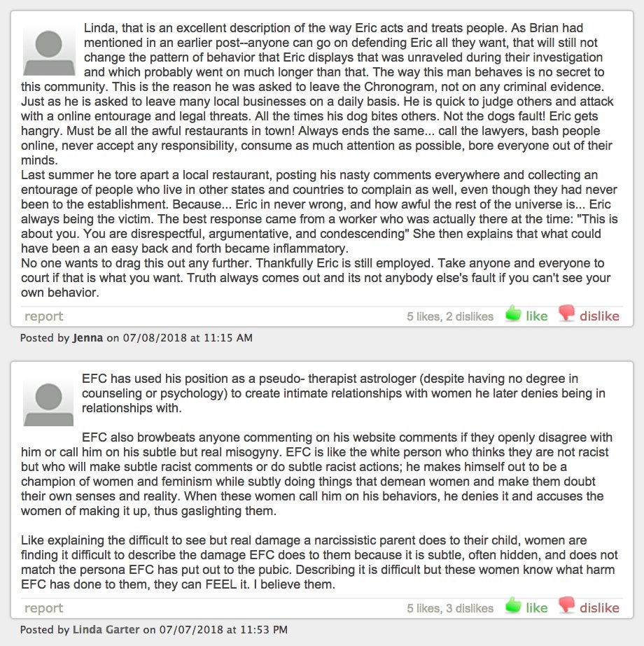 Comments 29 - 30

bit.ly/EFC_Chronogram…

#TimesUpEric #EricFrancisCoppolino #PlanetWaves #Chronogram #Astrology #Horoscopes #MeToo #TimesUp