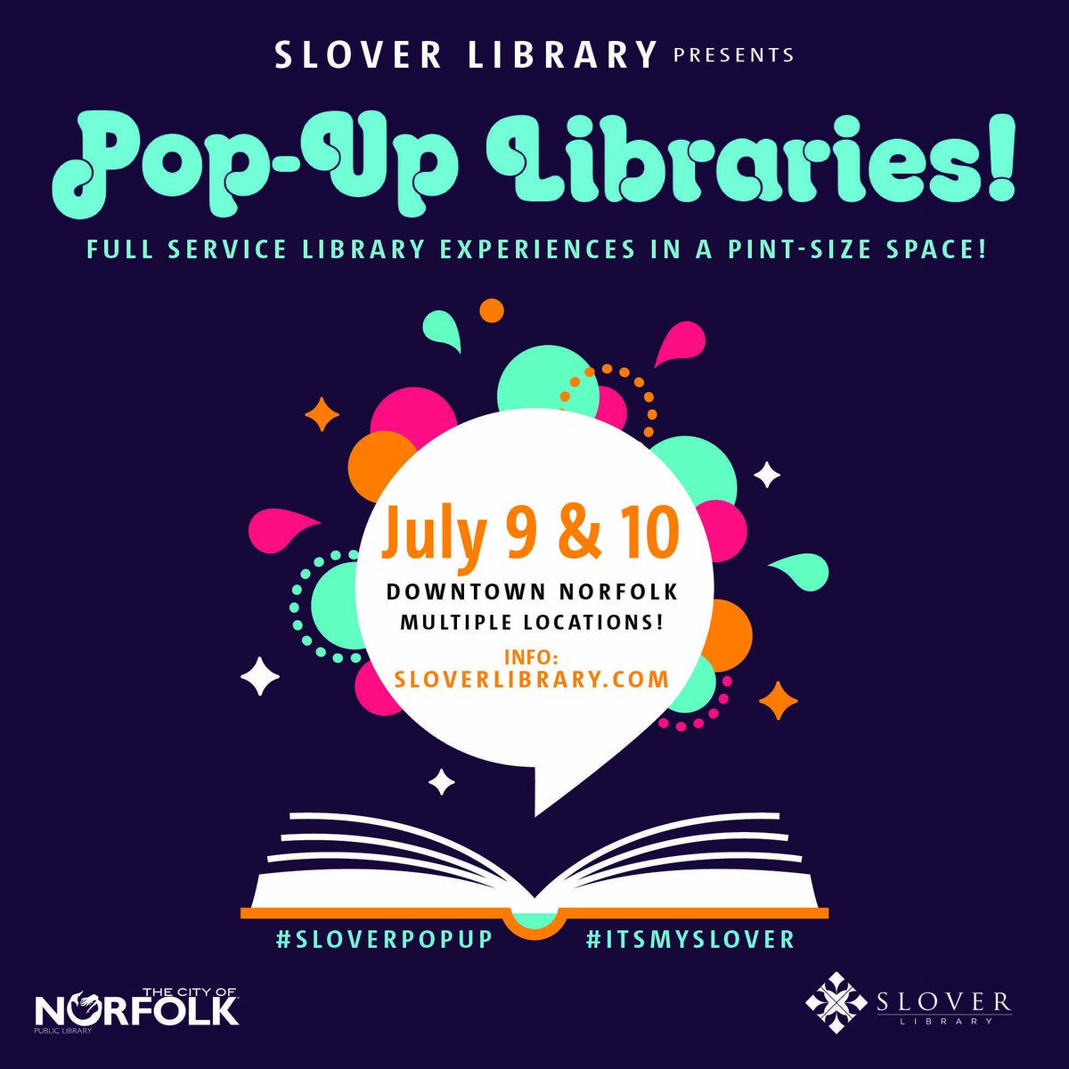 NorfPublicLib's tweet photo. While our @SloverLibrary is closed today and tomorrow, you can find our #SloverPopUp libraries around #NorfolkVA.
All the Pop-Up locations: https://t.co/iqbmPWusD0 https://t.co/SgoGXxiUks