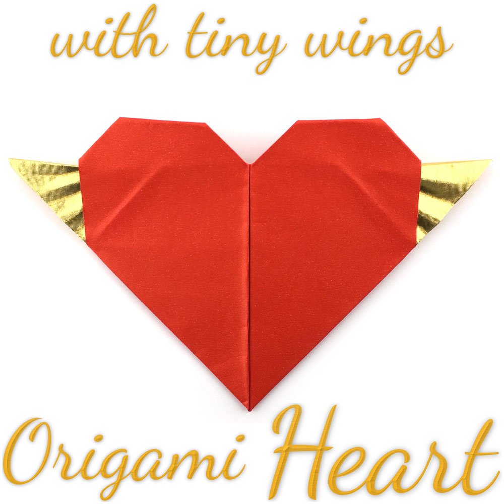 Hyo Ahn On Twitter Origami Heart With Tiny Wings Tutorial