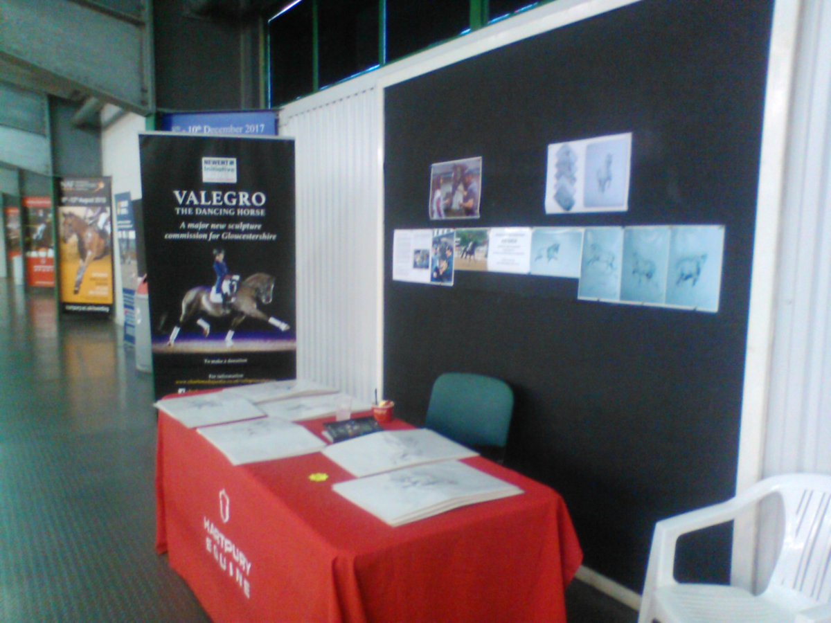 Gooch_Sports's tweet photo. The #Valego #Sculpture stand at #Hartpury Festival Of #Dressage, thank you to all those who purchased prints in support of #Newent Initiative Trusts campaign to celebrate the achievements in putting #British #Equestrian at the centre of the #World #Sporting Map https://t.co/yROUbxIV3d