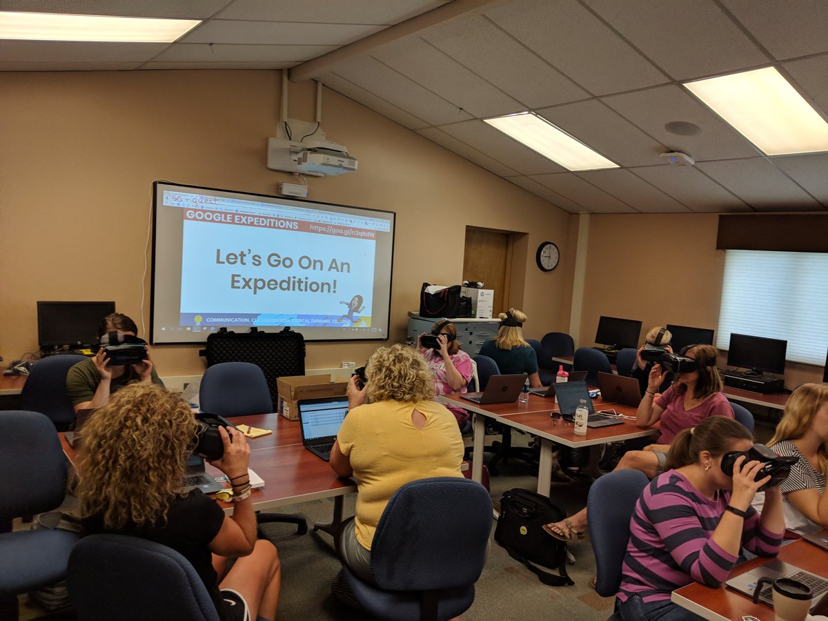 chadley06's tweet photo. TSC Teachers getting ready to roll out Google Expeditions to their students next school year! #TSCSchools @tsctechdept @TSCconnect https://t.co/jKvNJQ6k8t