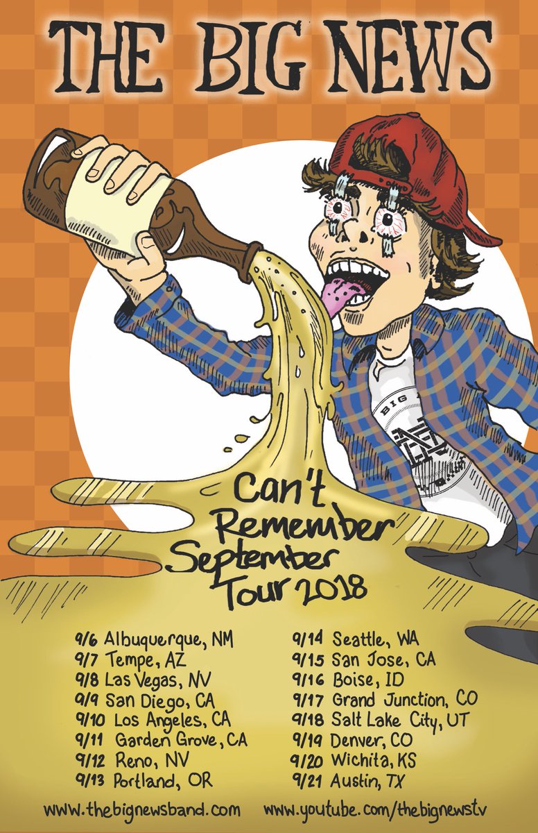 #cantrememberseptember #skapunk #rocknroll #punkrock #thebignews #albuquerque #tempe #lasvegas #sandiego #losangeles #gardengrove #reno #portland #seattle #sanjose #boise #grandjunction #saltlakecity #denver #wichita #austin #ska #skaskaska #skarevival #punkska