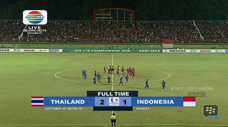 Indosiar's tweet photo. Jadikan hari ini pembelajaran kita untuk pertandingan kedepanya.
Berikan semangat dan doa kalian untuk Indonesia!

Terima kasih yg sudah mengikuti pertandingan hari ini, sampai ketemu dipertandingan selanjutnya~

Full Time: Thailand 2 VS 1 Indonesia

#AFFU19Indosiar #AFFU19thaidn https://t.co/U53eIxqQoc