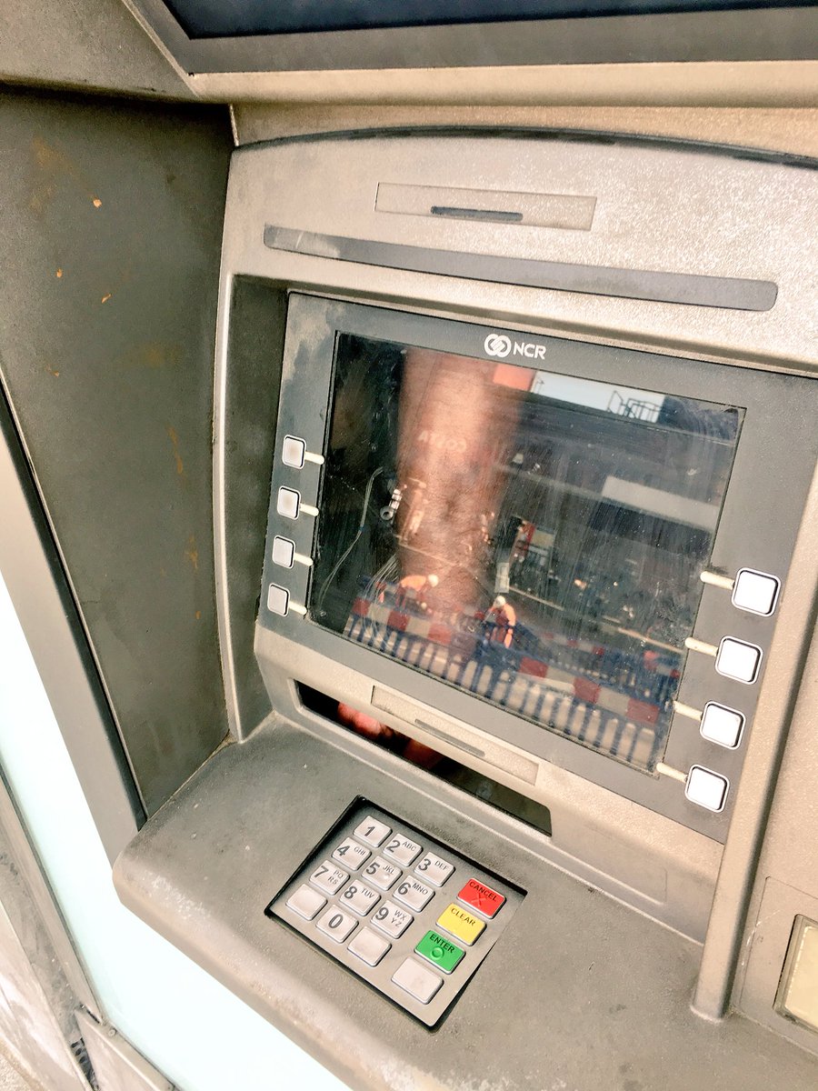 Lordie__'s tweet image. Someone’s climbed into the cash machine outside Tesco’s.
There is absolutely nothing a South London crackhead can’t do