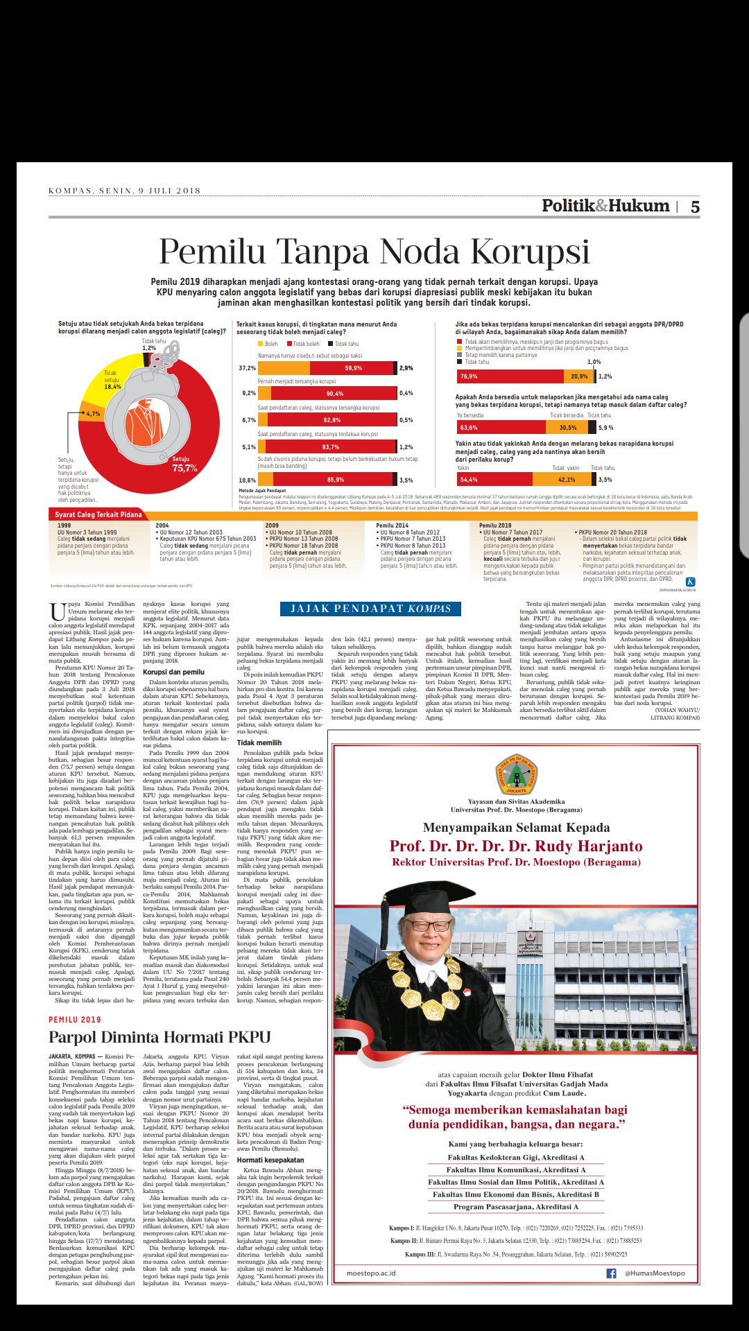 Hasyim Asy ari on Twitter "Gagasan dan kebijakan KPU ID senafas dengan denyut nadi suara rakyat pemilih Survey hariankompas kompas menunjukkan