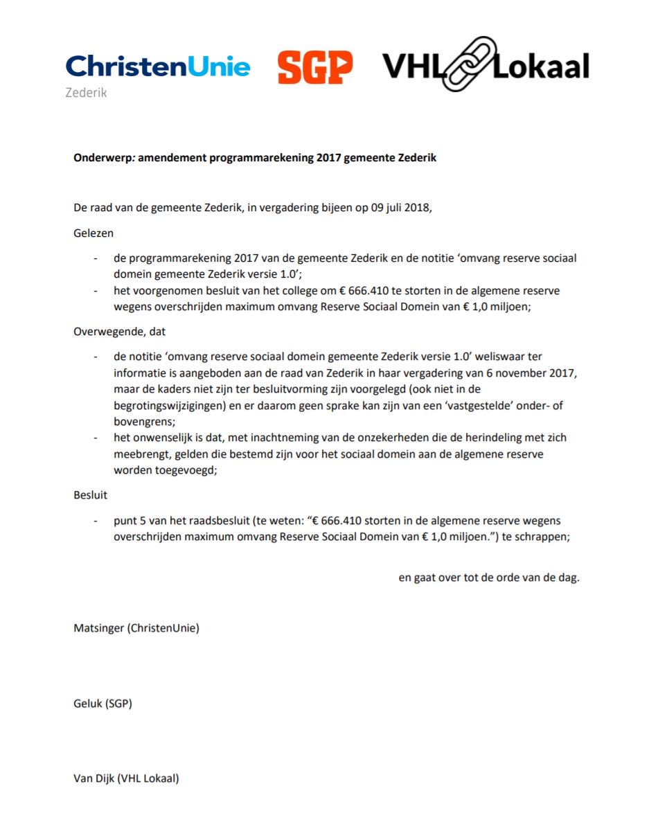 ChristenUnie Zederik tweet media