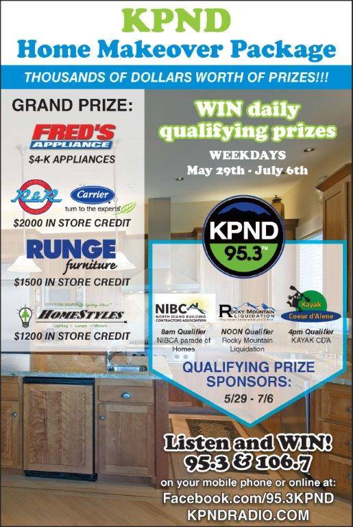 randrheating's tweet photo. Congratulations to Tammy Payne of CDA. Winner of the KPND Home Makeover Package. Overall valued at over $9,000, with $2,000 of it going towards a new #heating and/or #coolingsystem installed by @RandRHeating.
Thank you to #KPND radio for including us in this year's promo. https://t.co/X9MxRSVAqB