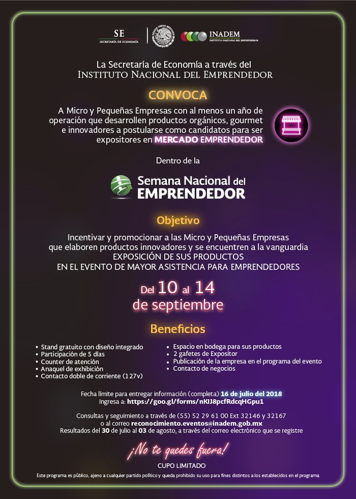 Economia_UDP's tweet photo. ¿Eres una micro o pequeña empresa? ¿Desarrollas productos orgánicos, gourmet e innovadores? Conoce la convocatorias de #MercadoEmprendedor y participa en #SemanaDelEmprendedor https://t.co/7CHmTPZt5l https://t.co/jO9zICU9s5