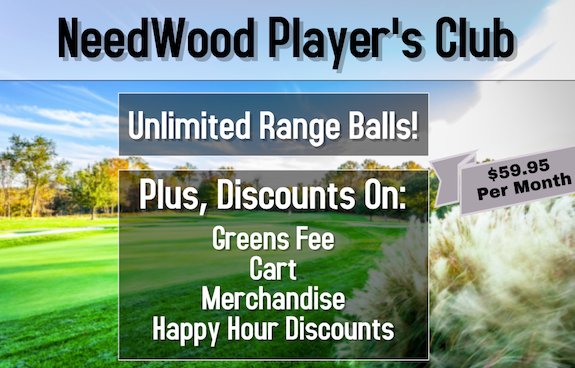 Start saving on GOLF this season: Needwood Player's Club!

$59.95 Per Month:
- Unlimited Range Balls
- Discounts on Golf &amp; Cart Fee
- Happy Hour Specials
- Plus More!

But Today - bit.ly/2IqJ3hu