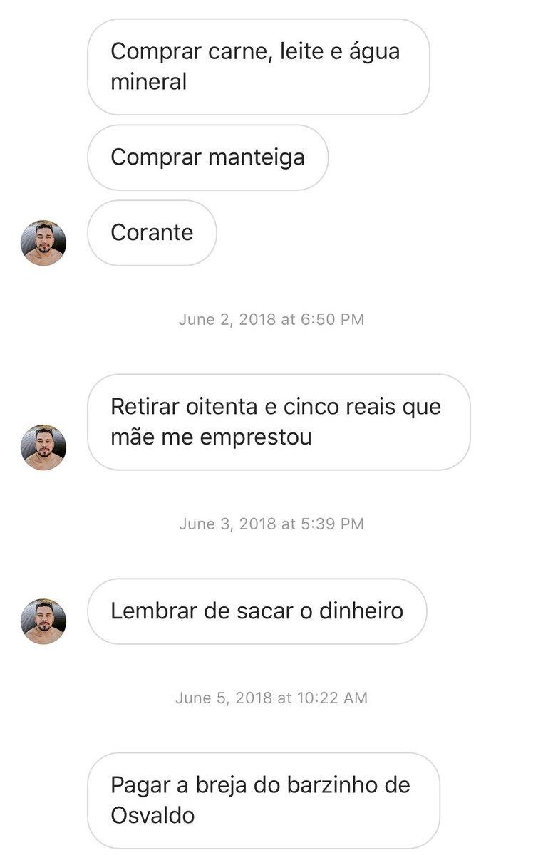lucasinutilismo's tweet photo. o mundo está repleto de gênios anônimos. este, por exemplo, usa minha área de DM do instagram para lembrar dos seus afazeres https://t.co/mXo2mPK6x6