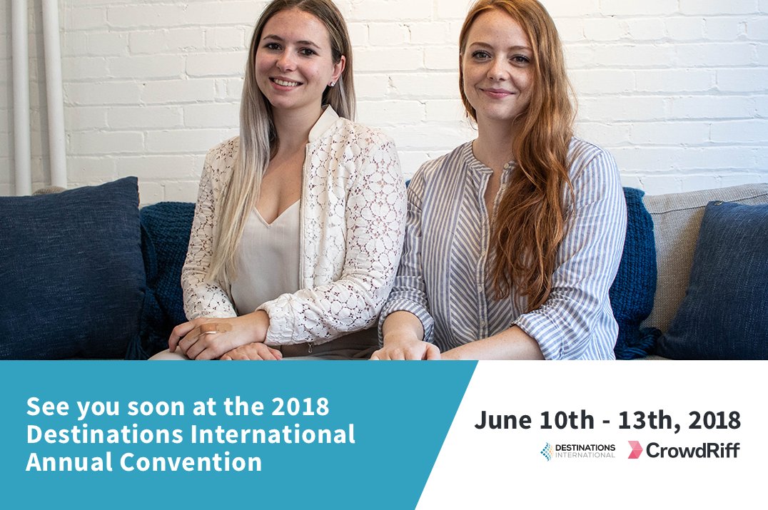 Chloe and Natalie are repping CrowdRiff at #AC18Anaheim <a href="/destintl/">Destinations International</a> ! Make sure you come by booth 429 and say hello 😄👋 (Tip: Ask them to show you Media Hub!)