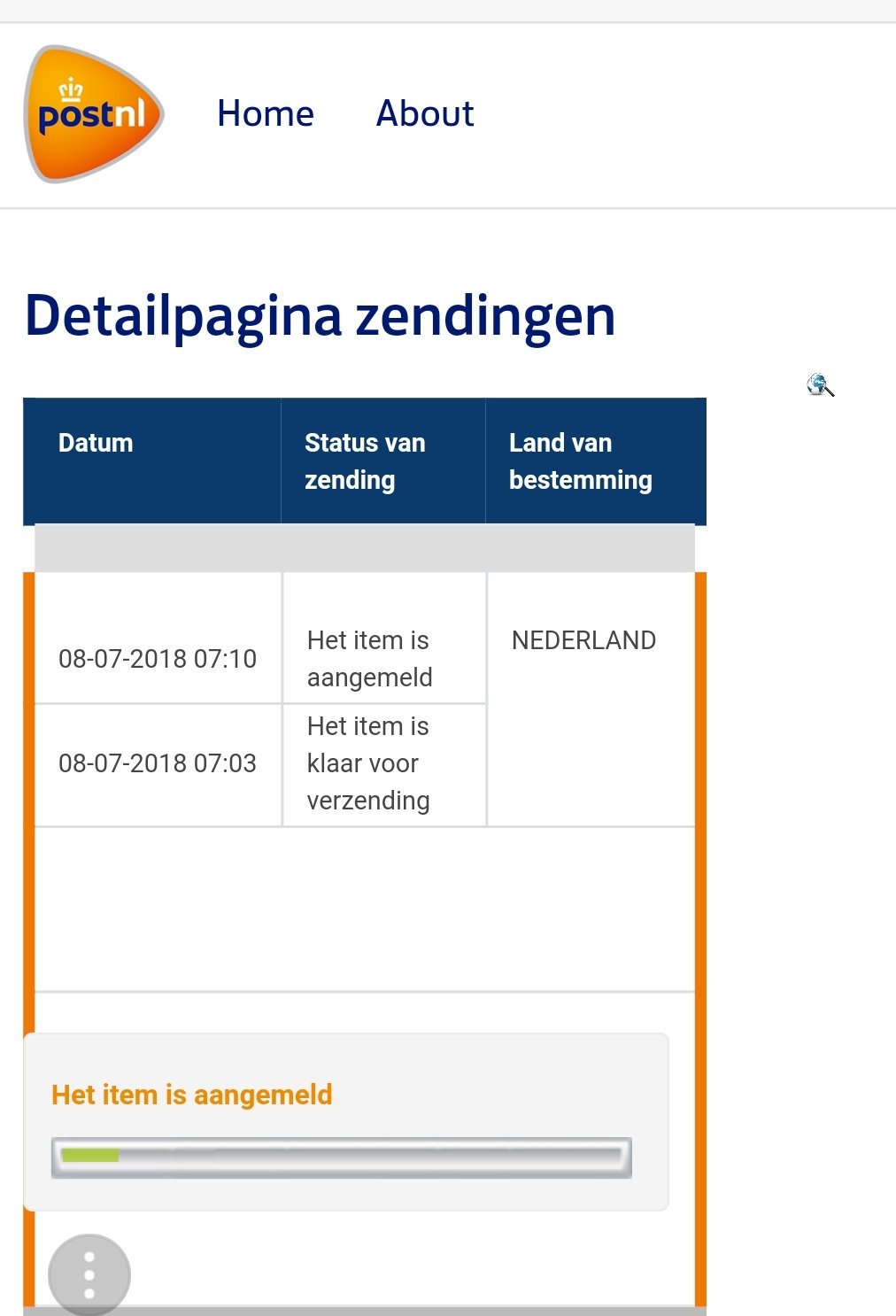 Weekendtas vis Sturen PostNL on Twitter: "@Siem013 Dit betekent dat jouw ingestuurde informatie  ontvangen is. Zodra de inklaring is afgerond zul je in track en trace de  eventuele kosten kunnen zien. Groetjes" / Twitter