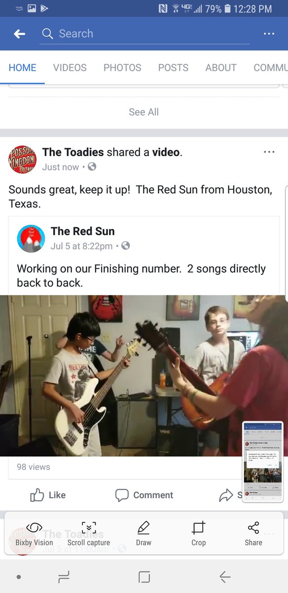 TheRedSunBand's tweet photo. How cool is this?  Thanks @thetoadies for the shoutout! https://t.co/qI7ebWkxju