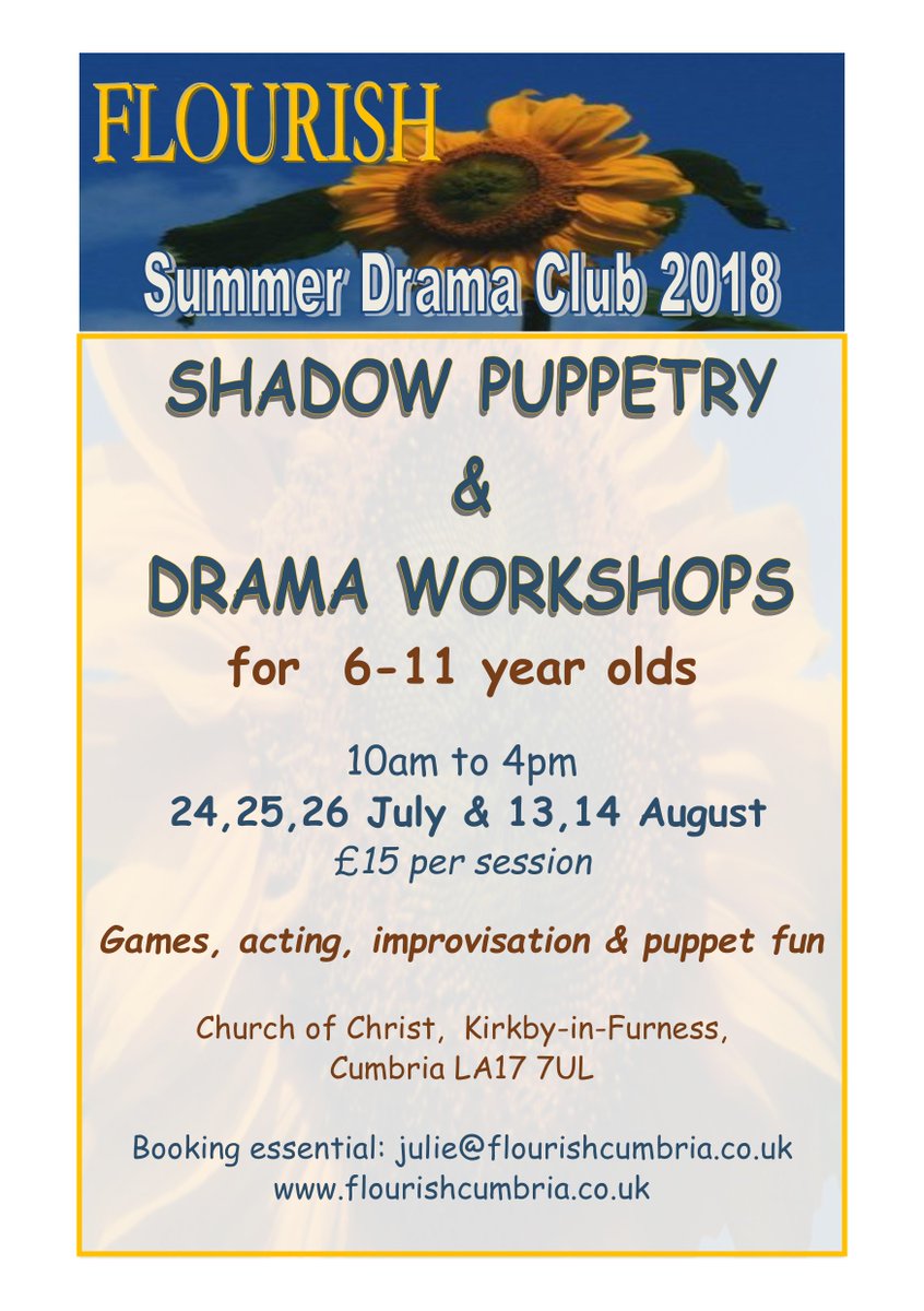 Summer Holiday Drama Club for 6-11 year olds in #Cumbria #summerholidays #dramaworkshops #KirkbyinFurness #Furness