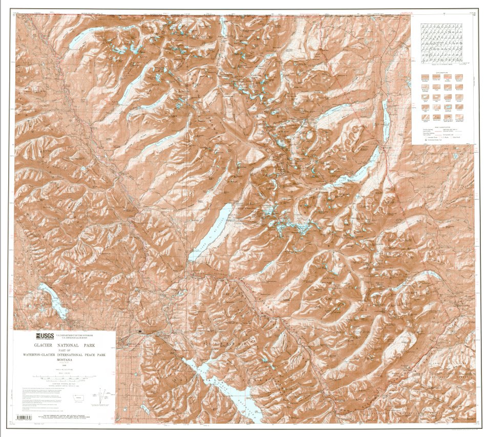 USGSstore's tweet photo. It's #FreeMapMonday! Retweet and follow us for a chance to win the Glacier National Park, MT product! #USGSStore (U.S. residents only) https://t.co/vdt9YaS18I