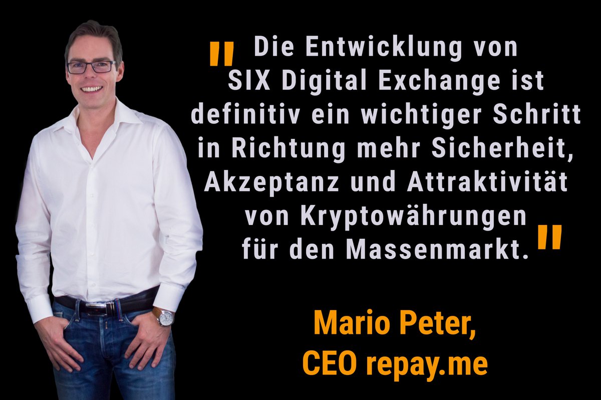 SIX Swiss exchange is working on a safe, regulated system for issuing and exchange of digital assets!👍
M. Peter: "The creation of SIX Digital Exchange is definitely one more step towards making crypto safe, transparent and appealing to the mass market."
six-swiss-exchange.com/news/overview_…