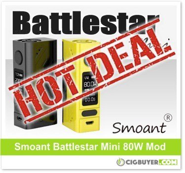 cigbuyer's tweet photo. Smoant Battlestar Mini 80W Mod Deal - ONLY $19.99! https://t.co/lbuPtizfeV https://t.co/ToGIcKbGqy