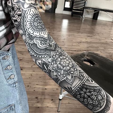 Large Size Temporary Tattoos Full Arm Leg Black Tattoos - Temu
