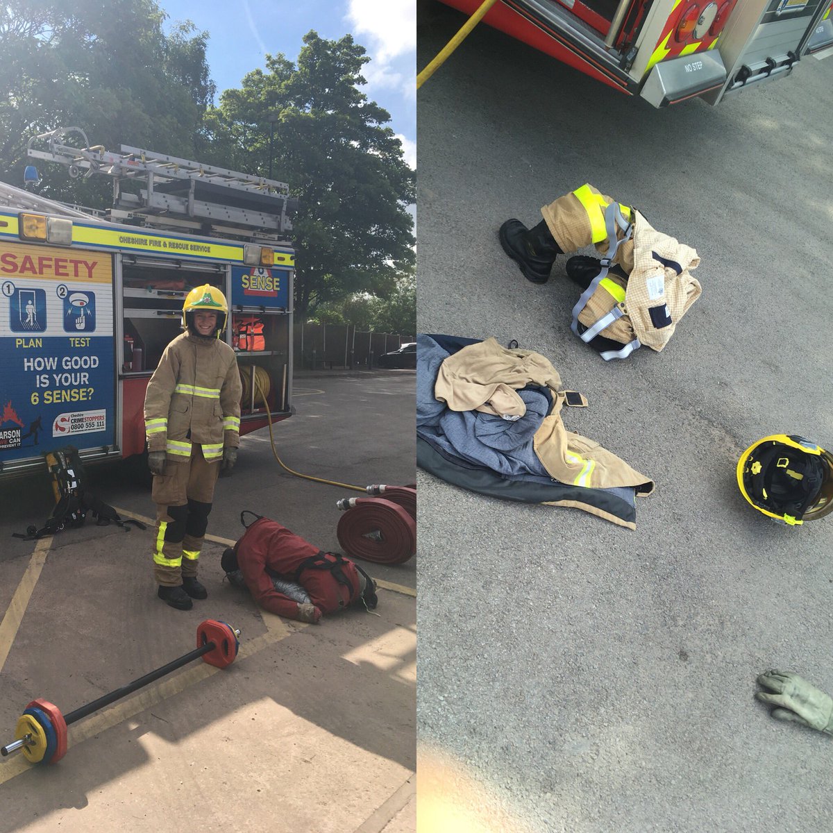 What a way to start the week, functional fire ground fitness test in 10 minutes 46! A 3 minute improvement in 6 months 💪🏼 The hard work is starting to show 😁Thank you Christina for your help!