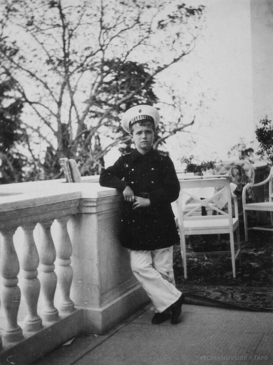 Alexei has taken his first bath since arriving from Tobolsk. His knee is much better but he cannot straighten it completely. Warm weather. We still have no news from the outside #Romanovs100