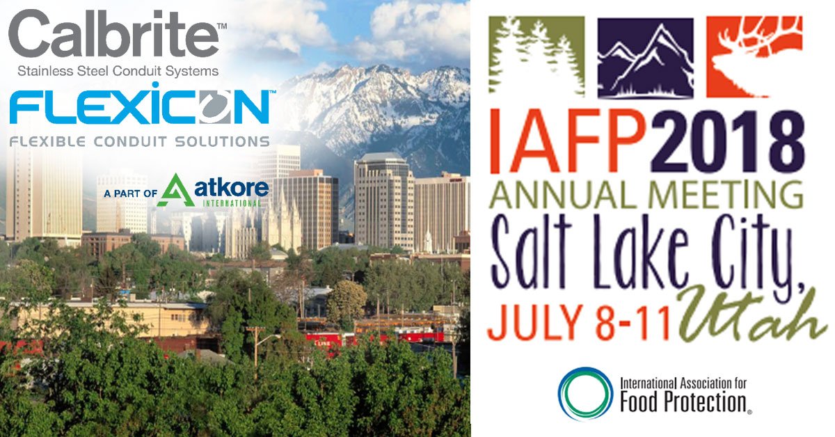 Atkore_Inc's tweet photo. Excited to be exhibiting at @IAFPFood 2018! Join us at booth #1228 to learn about #Calbrite & #Flexicon https://t.co/zSeOciD30n https://t.co/iRVKjZXy6h