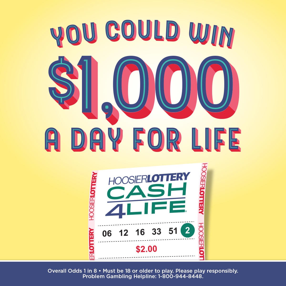 hoosier lotto cash 4 life