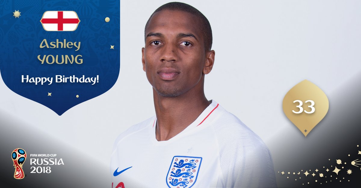 Happy Birthday to England\s Ashley Young! Photo: FIFA (message) 