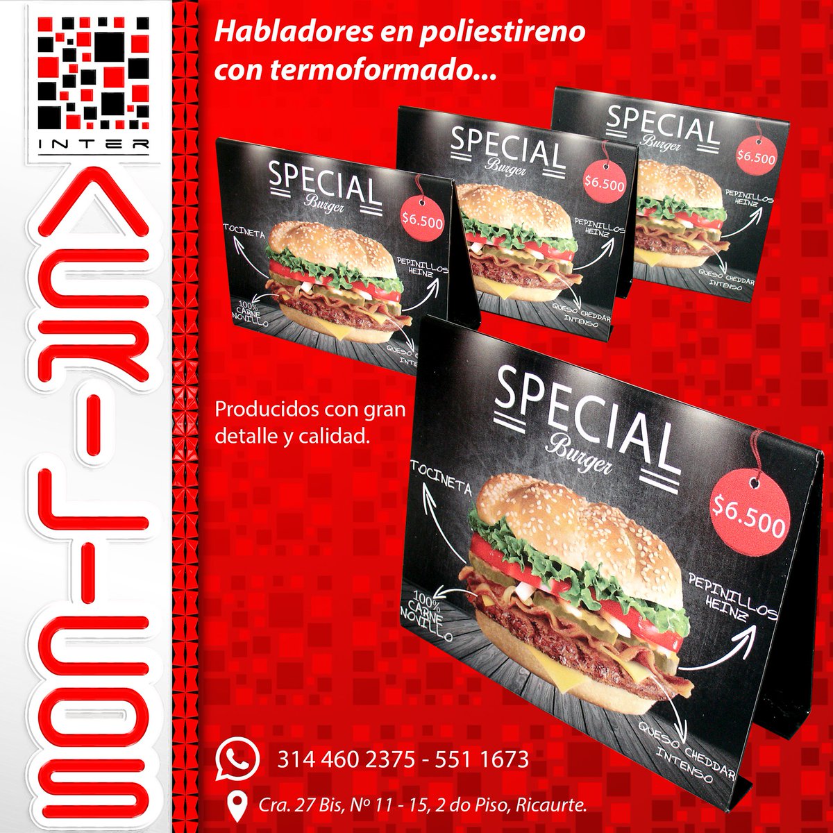 interacrilicos's tweet photo. Promociona tus productos con habladores termoformados
hechos a la medida ! 
Planifica tu promoción que nosotros te la producimos con lujo y detalles...
#termoformados
#publicidadypromoción
#displayenacrilicos
#diseñograficoprofesional
#interacrilicospublicidad https://t.co/4KjTi0fBmf