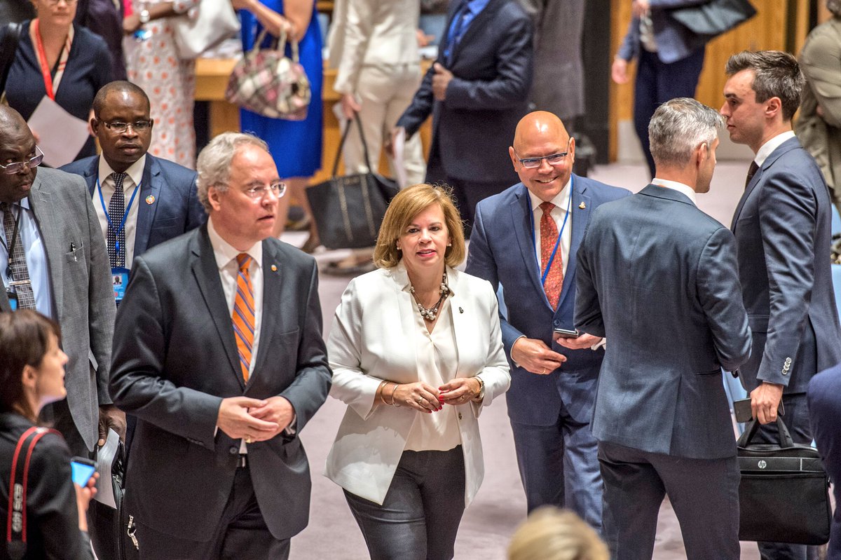 KvanOosterom's tweet photo. Strong statement on need to protect children in armed conflict and to promote accountability, by Prime Minister Aruba Evelyn Wever-Croes, on behalf of the Kingdom of the Netherlands. https://t.co/7fThHRU2V9