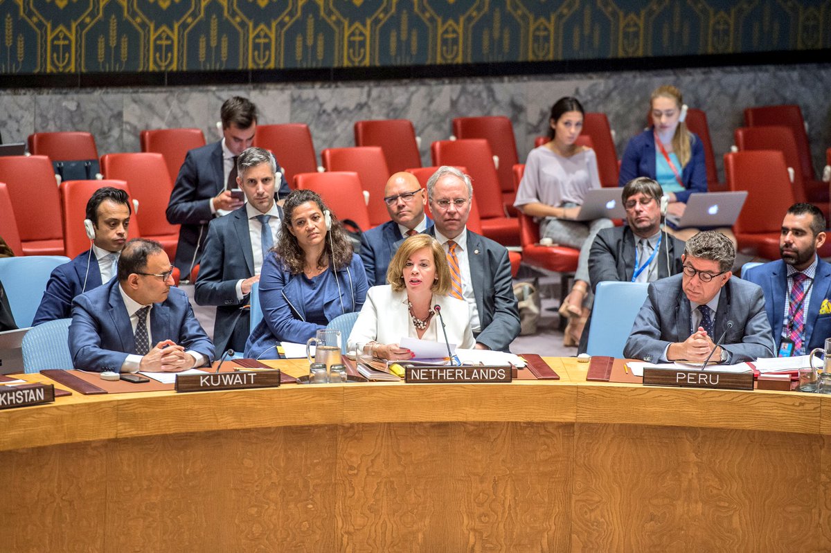 KvanOosterom's tweet photo. Strong statement on need to protect children in armed conflict and to promote accountability, by Prime Minister Aruba Evelyn Wever-Croes, on behalf of the Kingdom of the Netherlands. https://t.co/7fThHRU2V9