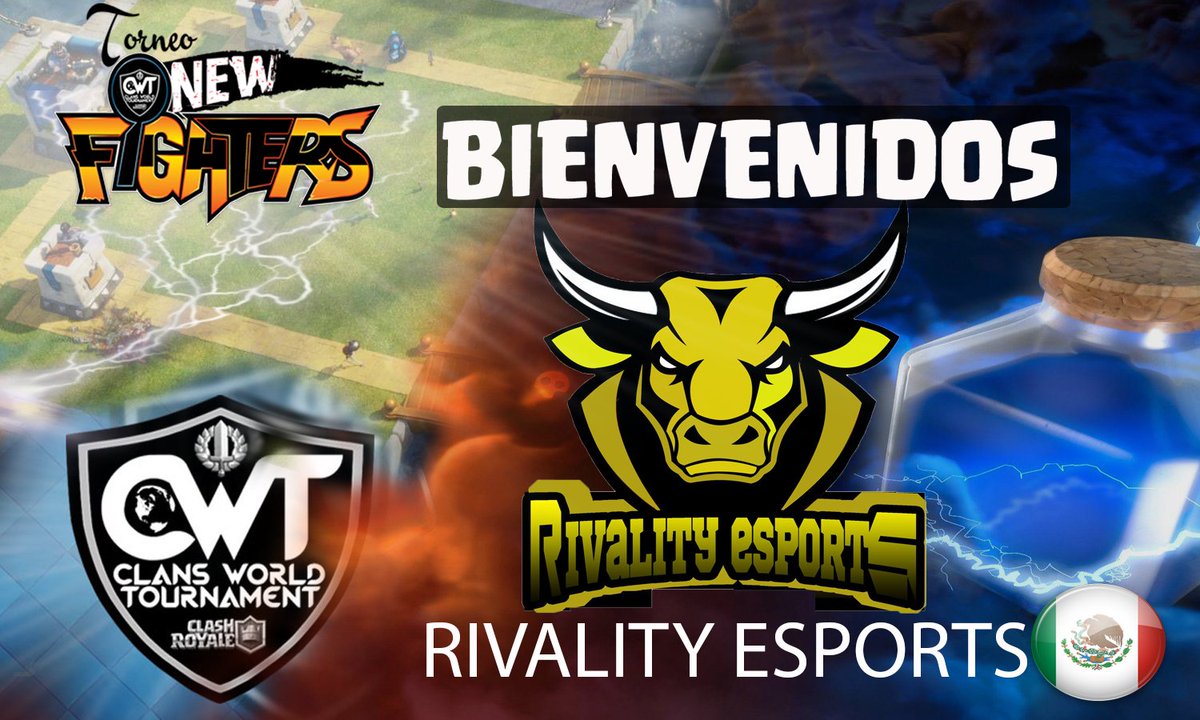 La CWT le da la Bienvenida al clan <a href="/RivalityeSports/">Rivality eSports</a> (03/64) que vienen a darlo todo por el todo en el torneo: NEW FIGHTERS!

-Siguenos para enterarte de su trayectoria y de muchos mas clanes.

Se agradece RT y Fav.
#NEWFIGHTERS
#ClansWorldTournament