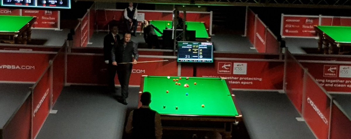 Dafasnooker's tweet photo. Stephen Maguire and Adam Stefanow in action at the #worldopenqualifiers https://t.co/TosowpRjP8