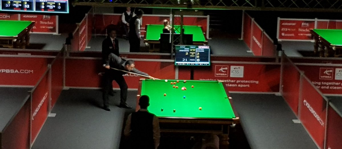 Dafasnooker's tweet photo. Stephen Maguire and Adam Stefanow in action at the #worldopenqualifiers https://t.co/TosowpRjP8