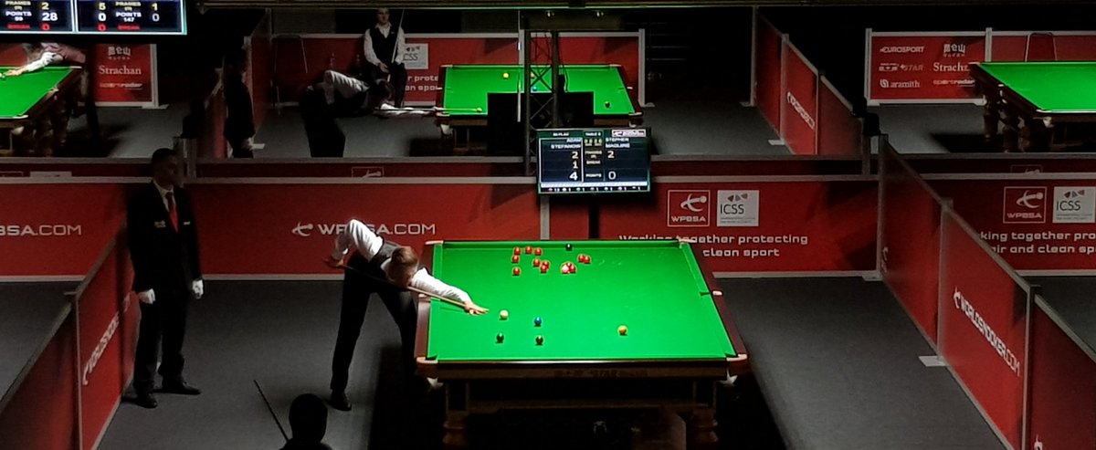 Dafasnooker's tweet photo. Stephen Maguire and Adam Stefanow in action at the #worldopenqualifiers https://t.co/TosowpRjP8