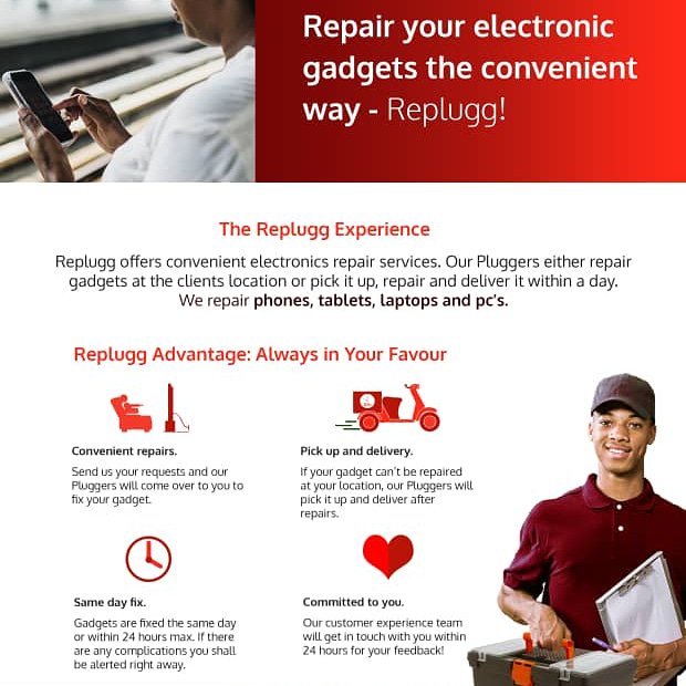 We offer convenient repair services and our services are always in your favour. Send us a request today and enjoy the Replugg experience 
#Repluggexperience #convenientrepairs #samedayfix #trustworthytechservicegh #techgh #techservice #Replugg #Reconnect