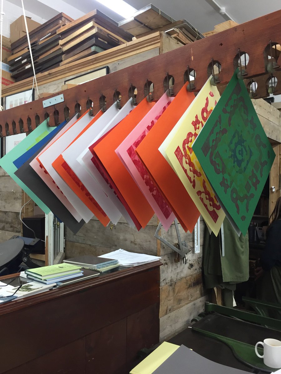 JollyGS's tweet photo. A while back I went to a brilliant workshop @LetterpressColl in Bristol. I've just found the photos… so here they are! Top fun. https://t.co/MFksA812Md