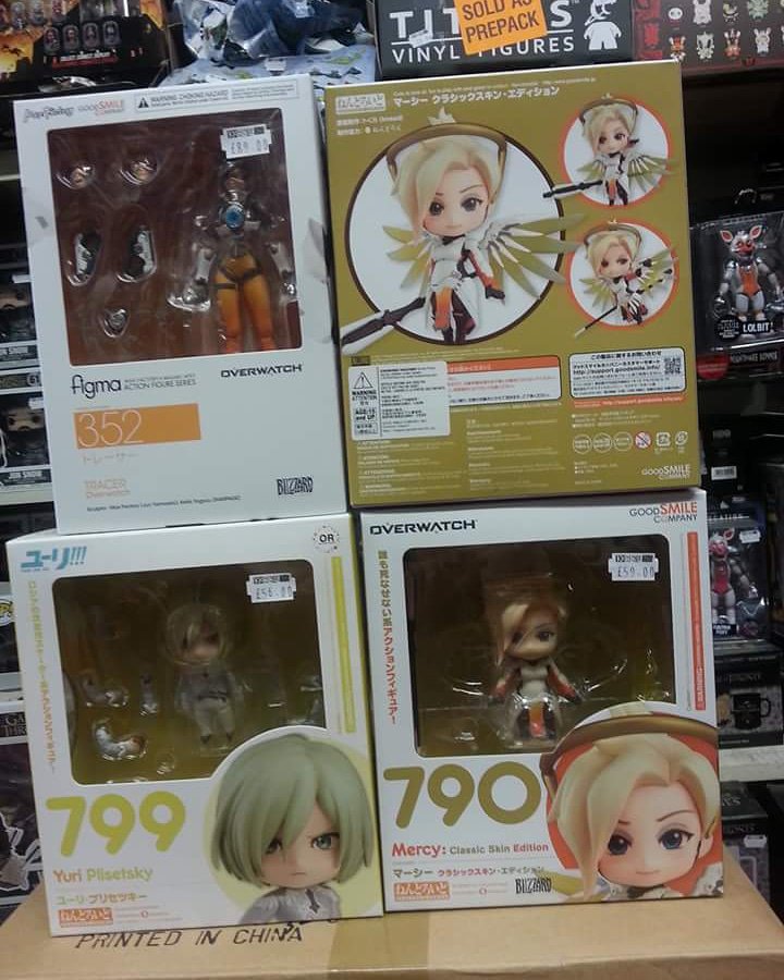 Nendoroids: 
Overwatch Mercy £59 &amp; Yuri on Ice Yuri Plisetsky £56
Overwatch Tracer £89
Hope you like these as there is a large range of all your favourite anime and gaming characters coming out officially in the UK.
#fingma #colectables #overwatch
