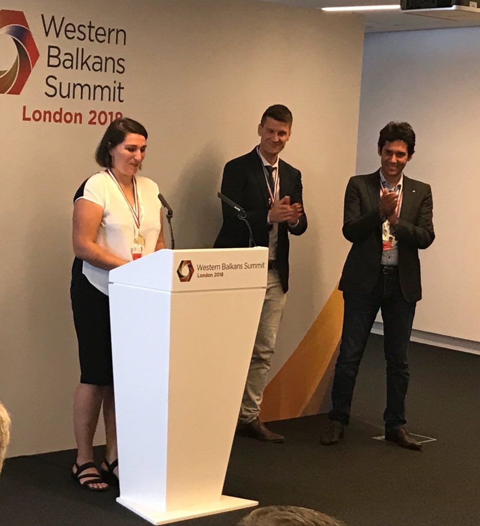 Congratulations to #ArtaShehuZaimi from #LabBox (Akademia JCoders) from #Kosovo for winning gold 🏅at #StartupGames in #London as part of #WBSummit. Best of 23 startups from #WesternBalkans, that's the way to do it! 👏