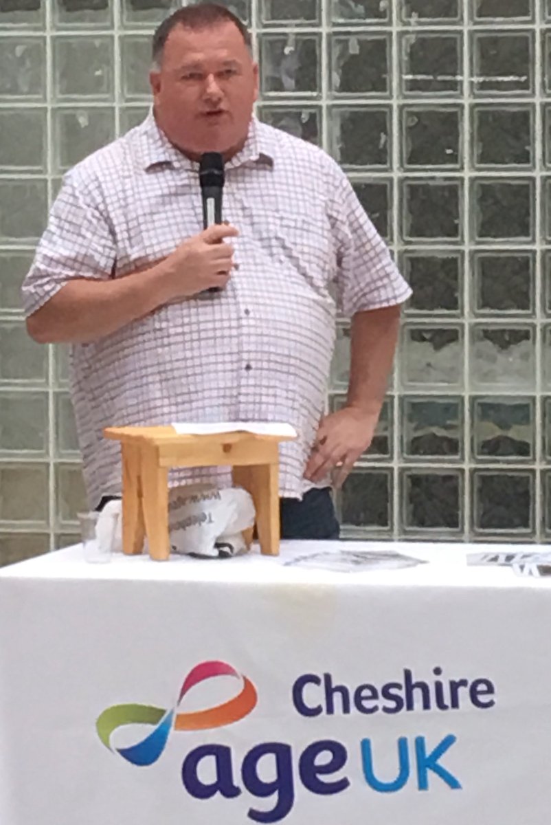 DrMelChapman's tweet photo. Men in sheds. It’s not just about woodwork - it’s about camaraderie. Who knew you could make big music using a garden hose?! Great launch of project findings by @JennyCFisher @rebeccalawthom @PlaceAge @AgeUKCheshire at #FRIHSC18 https://t.co/8cojrRdEOt
