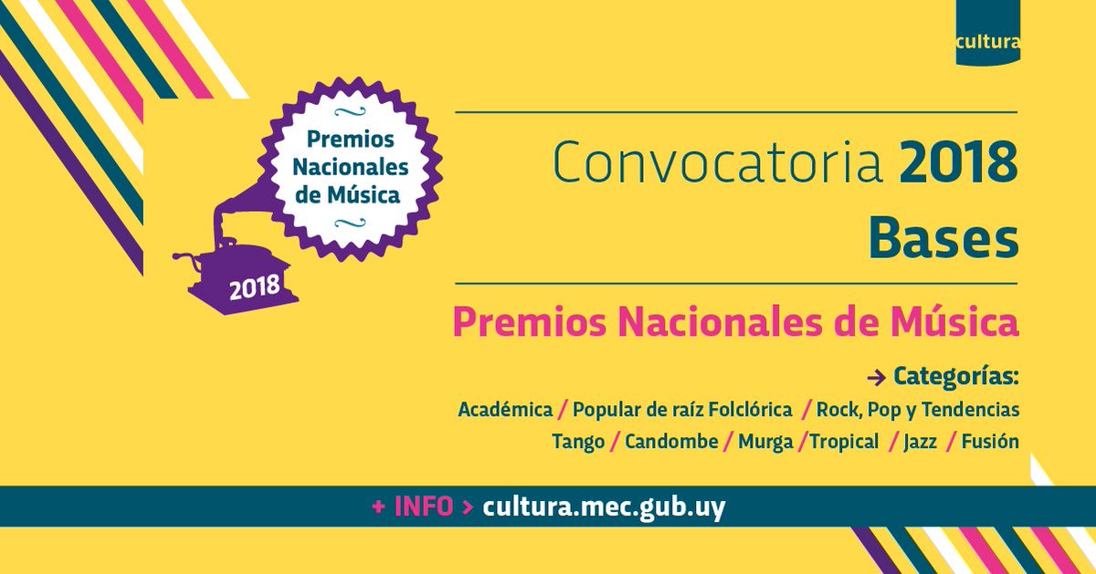 CulturaMEC's tweet photo. Desde hoy inscripción a los Premios Nacionales de #Música 
https://t.co/vzY57Gg4ST

#ConstruyendoCultura https://t.co/uWr0CMi1OR