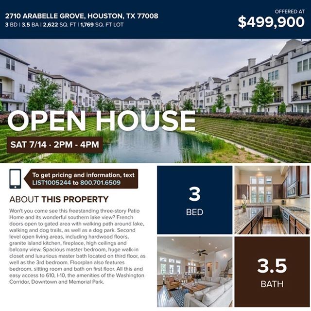 movemetotx's tweet photo. Open House at 2710 Arabelle Grove on Saturday 7/14 from 2-4 PM! Stop by and check out this lake view 3 bedroom home 🏡 #movemetotx #cottagegrove #houston https://t.co/cxPkHGcdFV https://t.co/alsNgyRduN