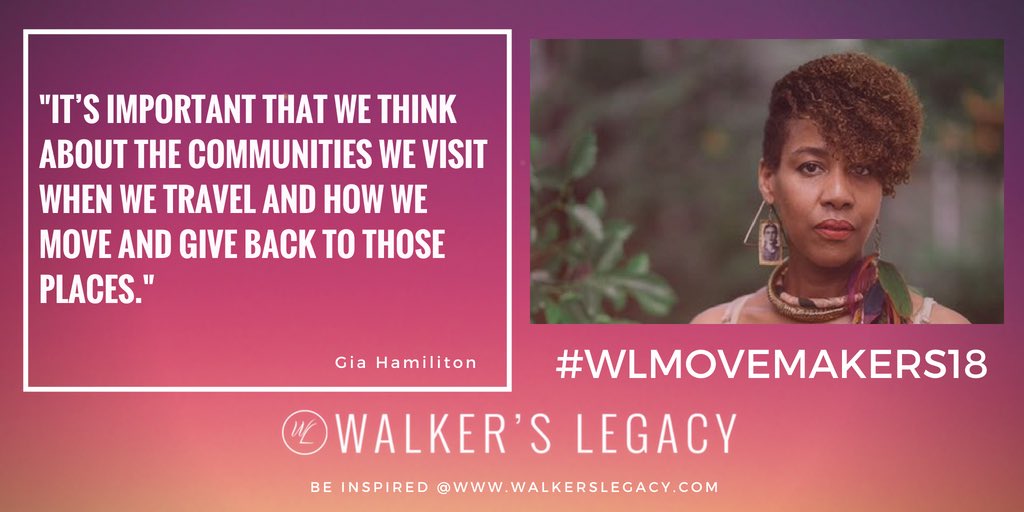 walkerslegacy's tweet photo. .@GiaHamilton2 on social entrepreneurship and the future of black travel #WLMovemakers18 #WalkersLegacy https://t.co/L0FypTVDGe